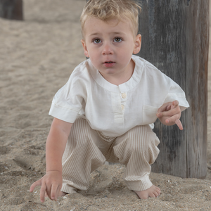 Seaside Striped Pants - Ivory