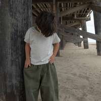 Driftline Tee- Green Stripe