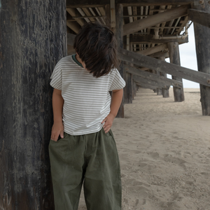 Driftline Tee- Green Stripe