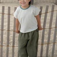 Driftline Tee- Green Stripe