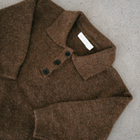 Long Sleeve Polo - Cocoa