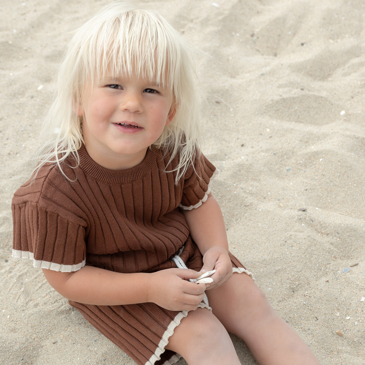 Ribbed Knit Set - Red Clay