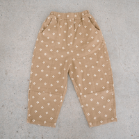 Pattern Drop Crotch Pant - Khaki