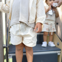 Windbreaker & shorts set - cream