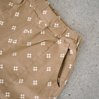 Pattern Drop Crotch Pant - Khaki