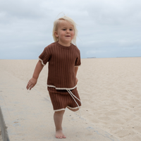 Ribbed Knit Set - Red Clay