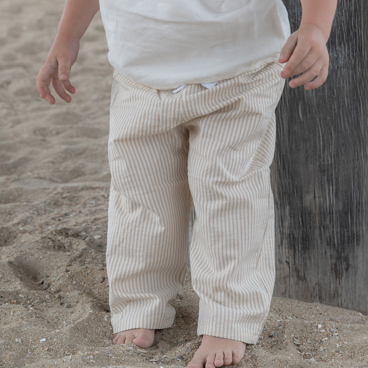 Seaside Striped Pants - Ivory