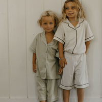 The Cloud Nine Cotton Pajama Set - Sea Foam