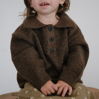 Long Sleeve Polo - Cocoa