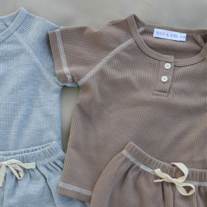 Waffle Play Set - Pebble