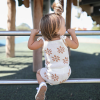 Knit Tank Top Set - Flower Pattern