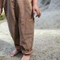 Corduroy Overalls - Brown