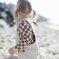 Checkered Knit Sweater - Russet