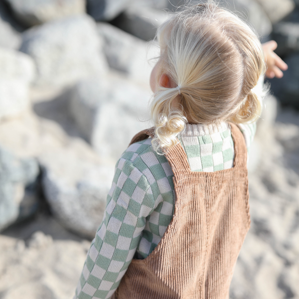 Corduroy Overalls - Brown