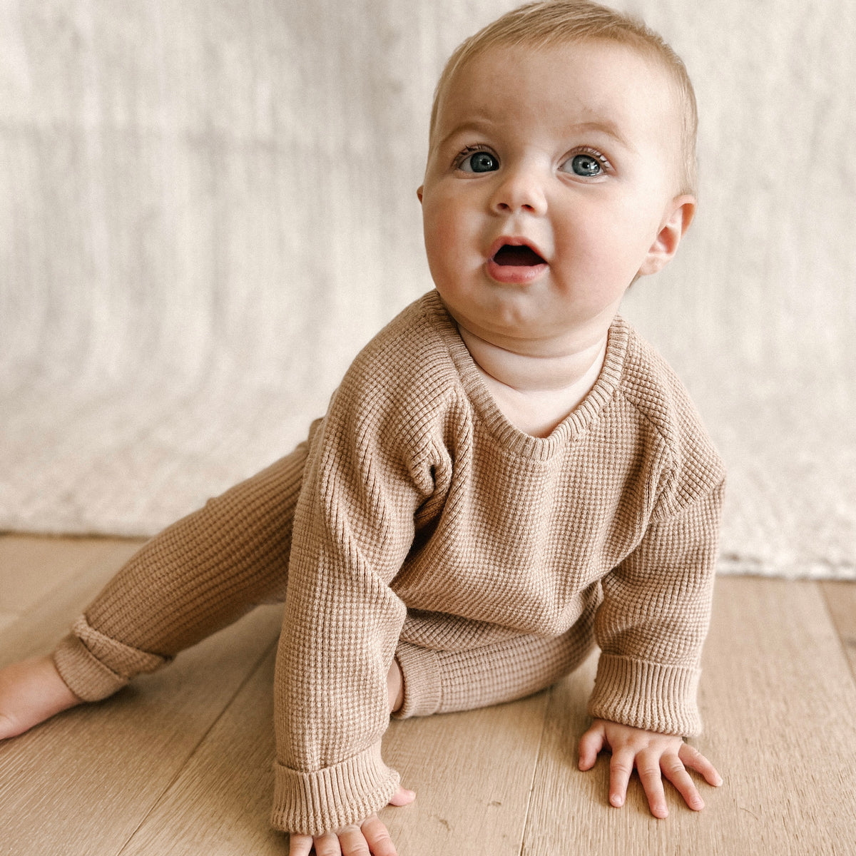 Knit Long Sleeve & Legging Set - Tan