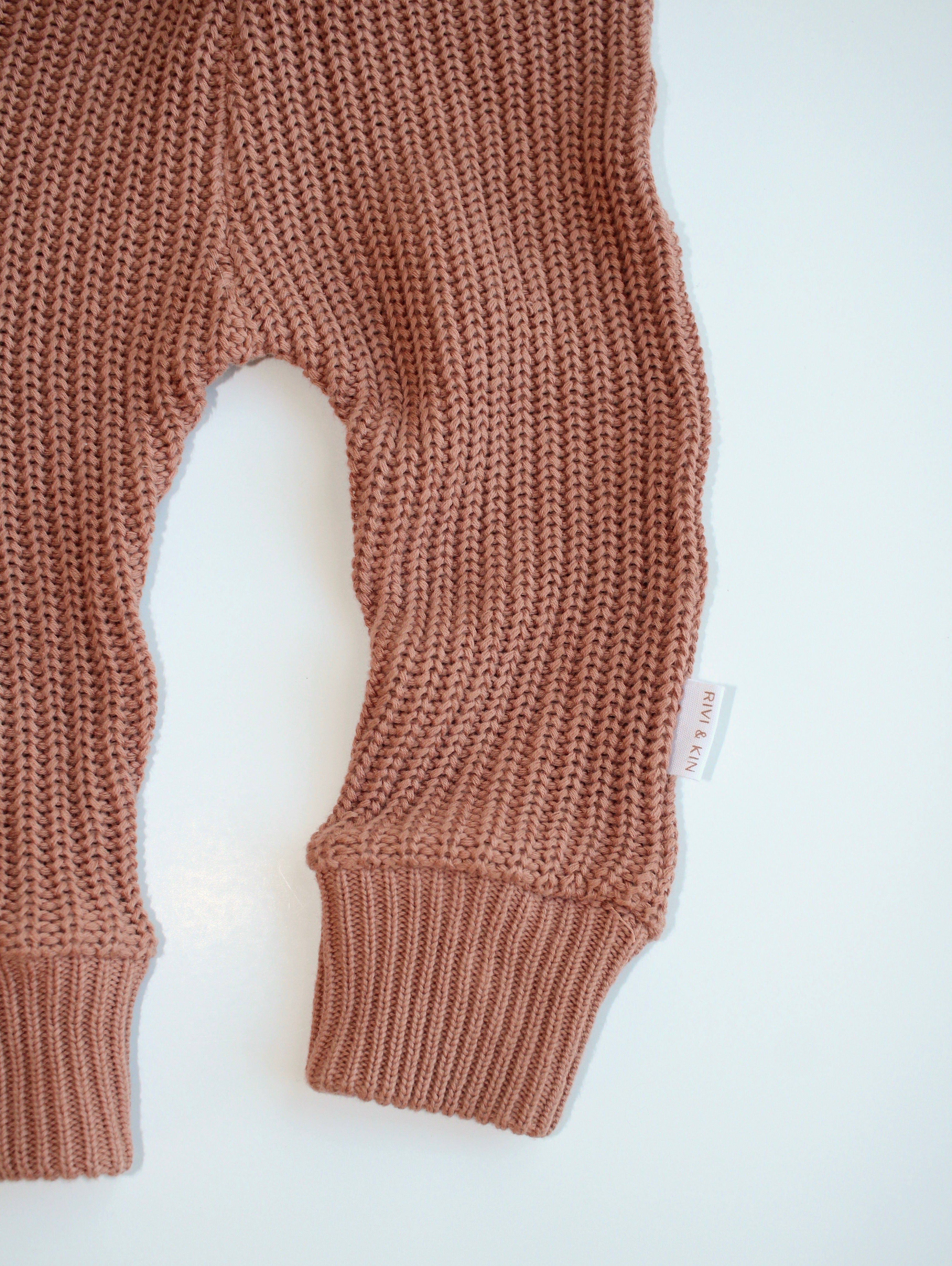 Cotton Knit Jogger - Terracotta JOGGER Rivi & Kin 