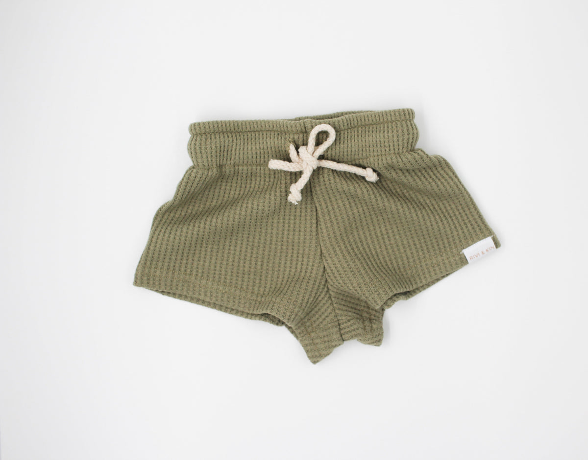 Waffle Play Set - Agave SHIRT, SET, SHORTS Rivi & Kin 